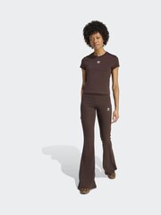 adidas Originals Brown Essentials Flare Leggings - Image 3 of 6