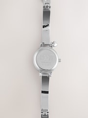 Silver Tone Heart Charm Bracelet Watch - Image 5 of 6