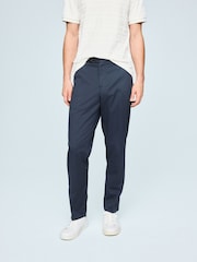 Blue Regular Tapered Fit N. Premium Smart Chino Trousers with Side Adjuster - Image 1 of 5