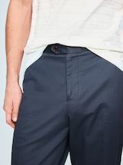Blue Regular Tapered Fit N. Premium Smart Chino Trousers with Side Adjuster - Image 4 of 5