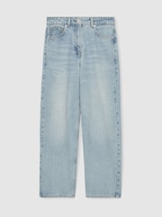 Reiss Pale Blue Selin Mid Rise Straight Leg Jeans - Image 2 of 8