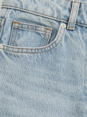 Reiss Pale Blue Selin Mid Rise Straight Leg Jeans - Image 8 of 8