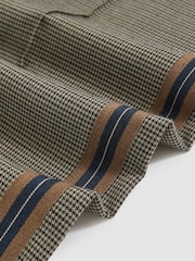 Reiss Neutral Check Tarley Side-Stripe Wide-Leg Check Trousers - Image 6 of 6