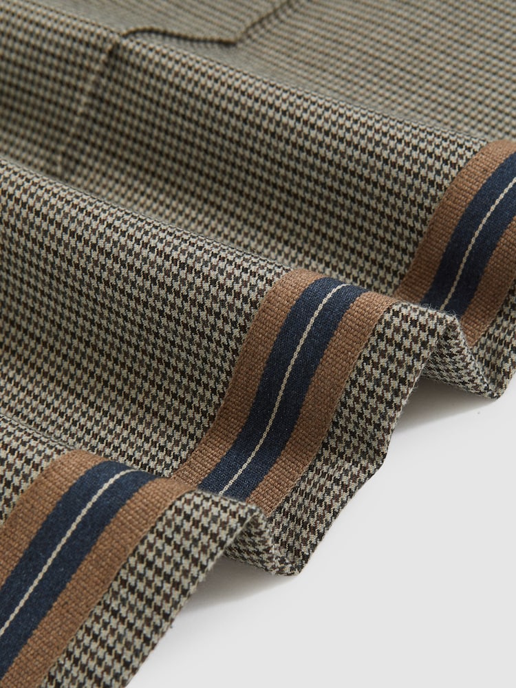 Reiss Neutral Check Tarley Side-Stripe Wide-Leg Check Trousers - Image 6 of 6 Reiss Neutral Check Tarley Side-Stripe Wide-Leg Check Trousers - Image 6 of 6