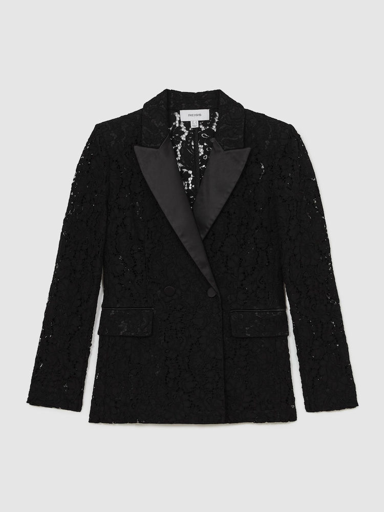 Reiss Black Della Suit Jacket - Image 2 of 8