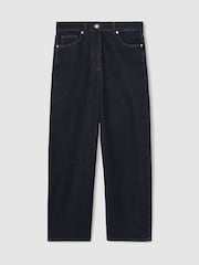 Reiss Dark Blue Selin Petite Mid Rise Straight Leg Jeans - Image 2 of 9