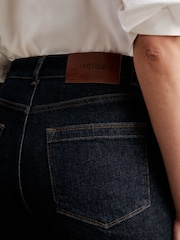 Reiss Dark Blue Selin Petite Mid Rise Straight Leg Jeans - Image 4 of 9