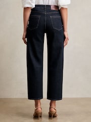 Reiss Dark Blue Selin Petite Mid Rise Straight Leg Jeans - Image 7 of 9
