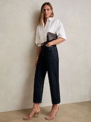 Reiss Dark Blue Selin Mid Rise Straight Leg Jeans - Image 1 of 8