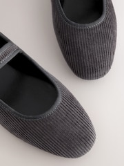 Grey Cord Forever Comfort Round Toe Buckle Detail Mary Jane Shoes - Image 9 of 10