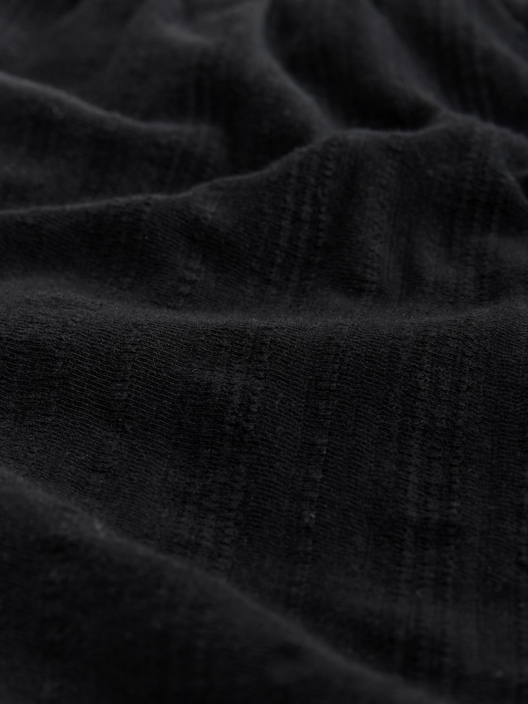 Black Shirred Jersey Shorts - Image 8 of 8