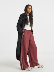 Simply Be Red Side Stripe Wide Leg Trousers - Image 1 of 4
