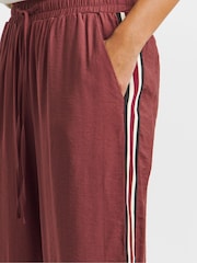 Simply Be Red Side Stripe Wide Leg Trousers - Image 3 of 4
