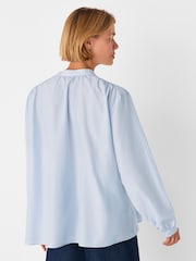 Whistles Blue Silk Cotton Trapeze Shirt - Image 1 of 5