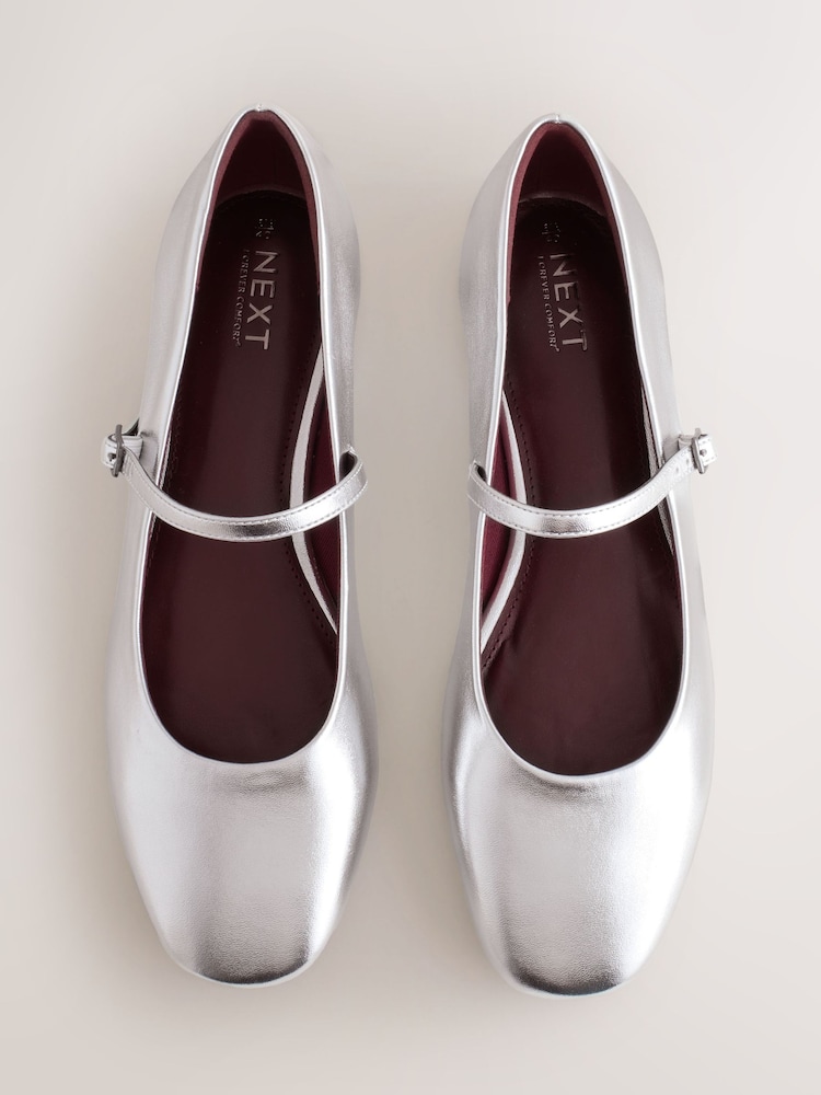 Silver Forever Comfort® Square Toe Mary Jane Shoes - Image 1 of 5