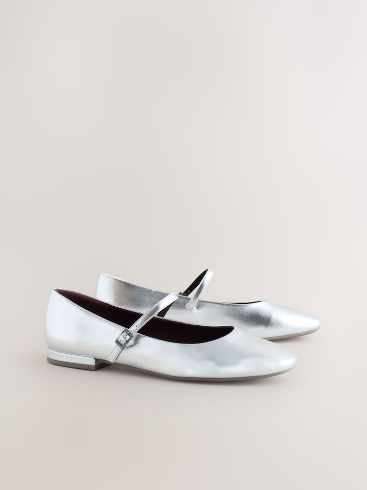Silver Forever Comfort® Square Toe Mary Jane Shoes - Image 2 of 5
