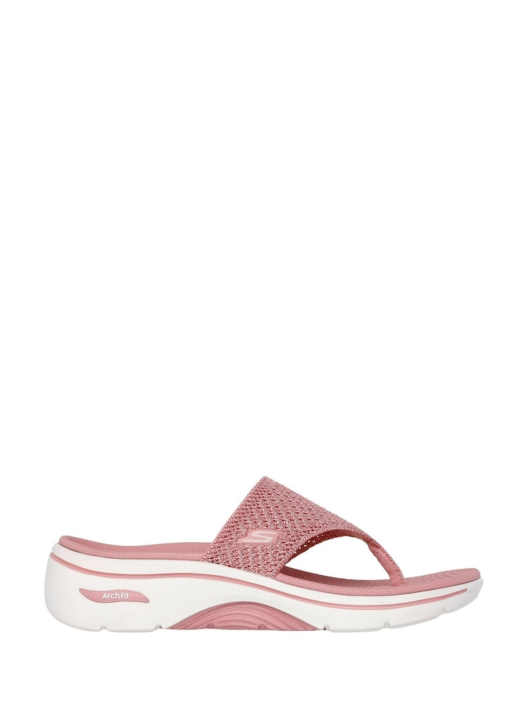 Skechers Pink Go Walk Arch Fit 2.0 Sandals - Image 1 of 4
