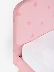 Tufted Heart Pink Kids Matson Upholstered Single Bed - Image 6 of 7