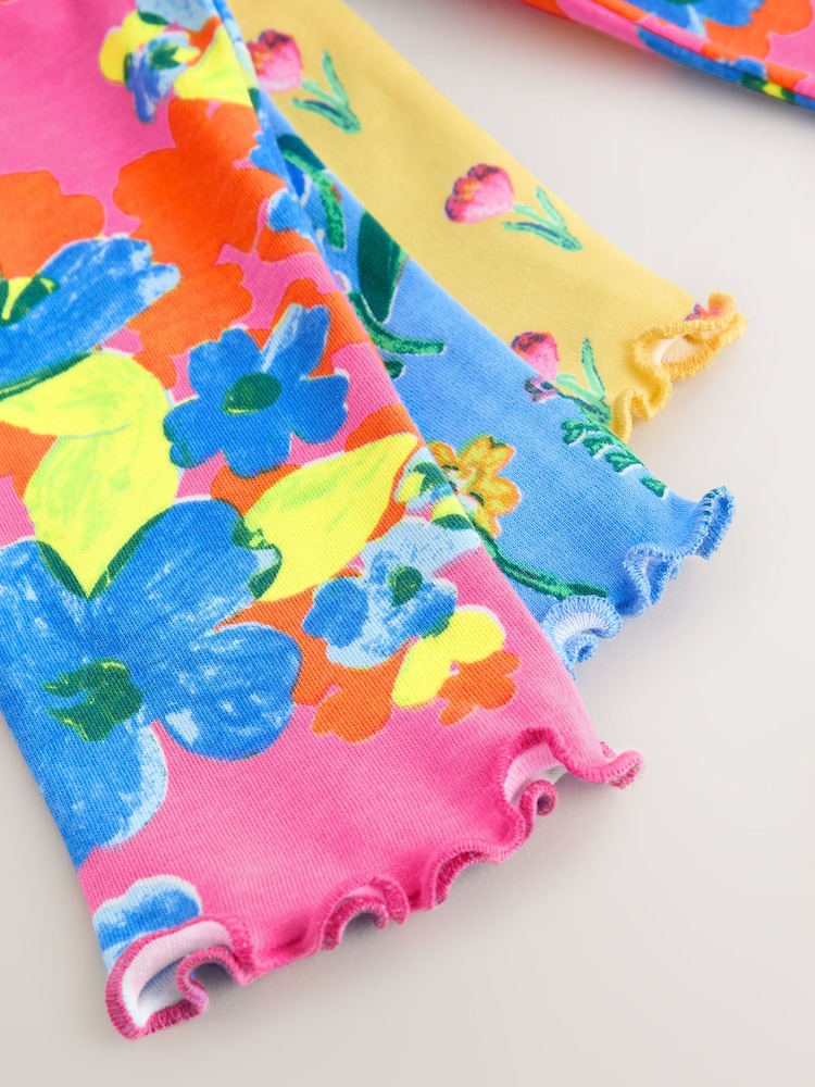 ピンク / ブルー ブライト フローラル - スナグルパジャマ 3 枚パック（9 ヶ月～ 16 歳） - 画像 9 / 9