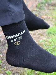 Personalised Ring Design Groomsman Socks by Solesmith 3 Pack - Image 1 of 2