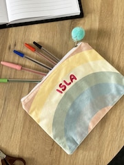 Solesmith Childrens Pink Embroidered Pencil Case - Image 1 of 2