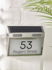 Personalised Solar House Sign Illuminated LED Door Number Plaque by Loveabode - Image 1 of 5
