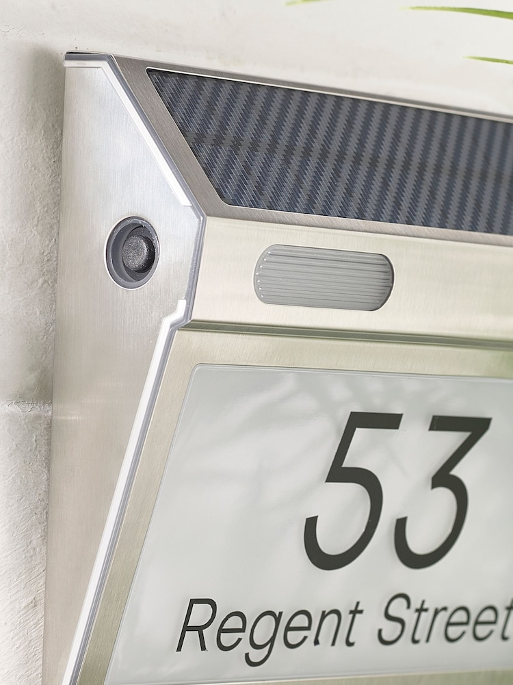 Personalised Solar House Sign Illuminated LED Door Number Plaque by Loveabode - Image 5 of 5
