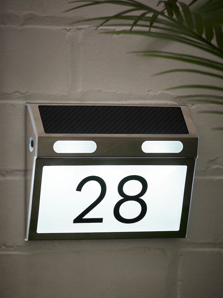 Personalised Solar Number House Sign Illuminated LED Door Number Plaque by Loveabode - Image 2 of 5