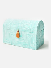 Oliver Bonas Blue Swirl Paper Storage Trunk - Image 2 of 4