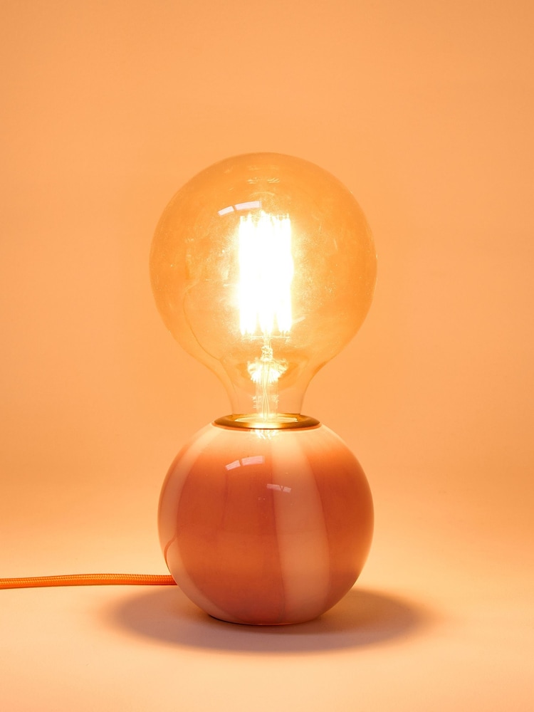 Oliver Bonas Pink Raya Desk and Table Lamp Set - Image 2 of 6