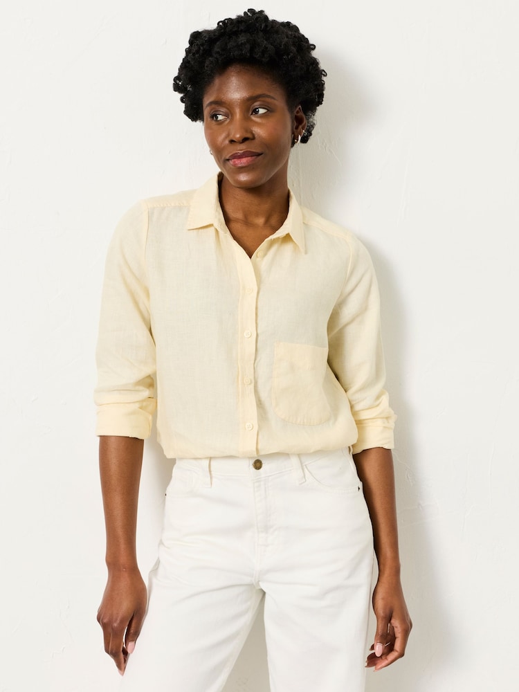 FatFace Olivia Yellow Linen Shirt - Image 1 of 6