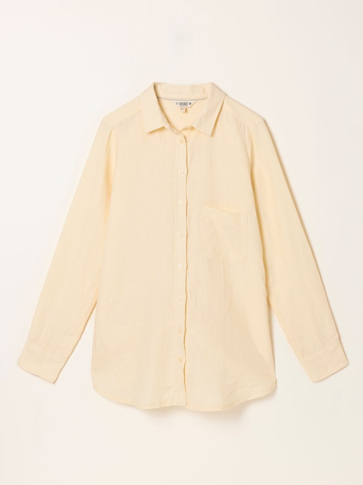 FatFace Olivia Yellow Linen Shirt - Image 6 of 6