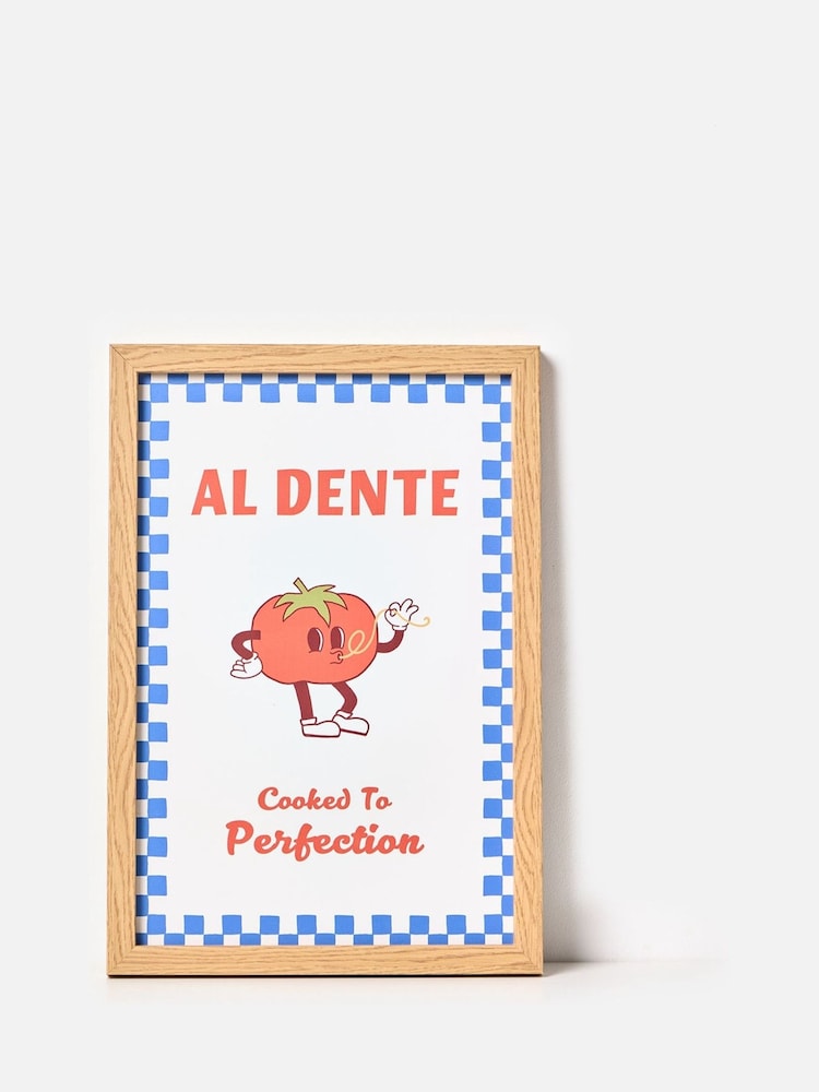 Oliver Bonas Multi Al Dente Printed Wall Art - Image 1 of 3