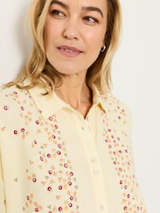 FatFace Kara Yellow Ditsy Pop Shirt - Image 4 of 5