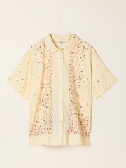 FatFace Kara Yellow Ditsy Pop Shirt - Image 5 of 5