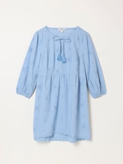 FatFace Blue Rue Broderie Tunic - Image 1 of 1