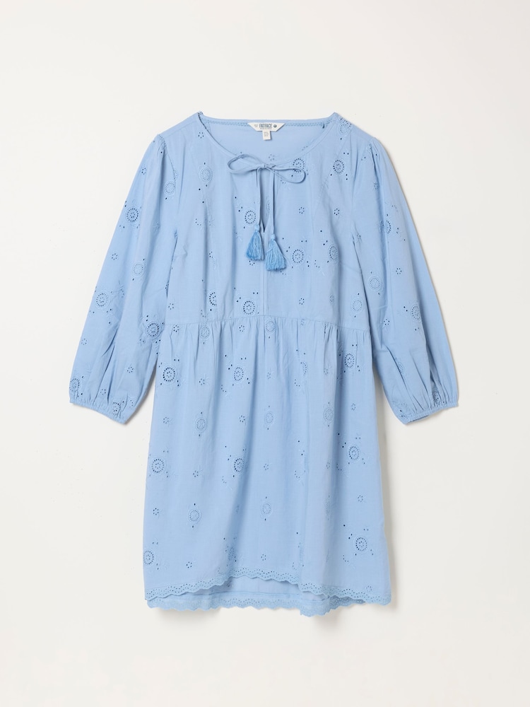 FatFace Blue Rue Broderie Tunic - Image 1 of 1
