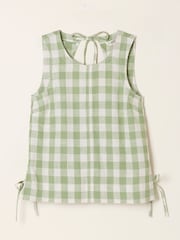 FatFace Darcy Green Gingham Blouse - Image 8 of 8