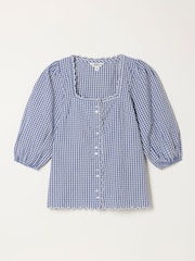 FatFace Multi Sofia Gingham Blouse - Image 1 of 1