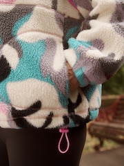 Abstract Print Active Borg Quarter Zip Jacket - Image 6 of 6