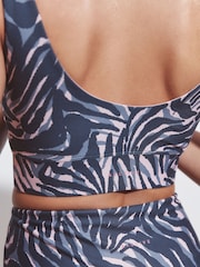 Վարդագույն զեբրա նախշ - Active Balance Scoop Back Sports Bra - Պատկեր 5 5-ից