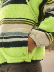 Green Stripe Active Borg Quarter Zip Jacket - Image 5 of 5