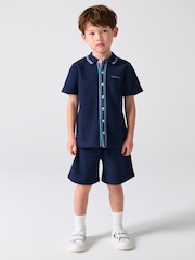 كحلي - طقم قميص وشورت بملمس بارز من Paul Smith Junior - صورة 1 من 7