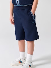 كحلي - طقم قميص وشورت بملمس بارز من Paul Smith Junior - صورة 4 من 7