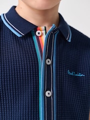 كحلي - طقم قميص وشورت بملمس بارز من Paul Smith Junior - صورة 6 من 7