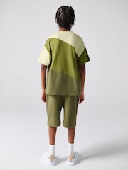 Paul Smith Junior Green Colourblock T-Shirt and Shorts Set - صورة 2 من 14