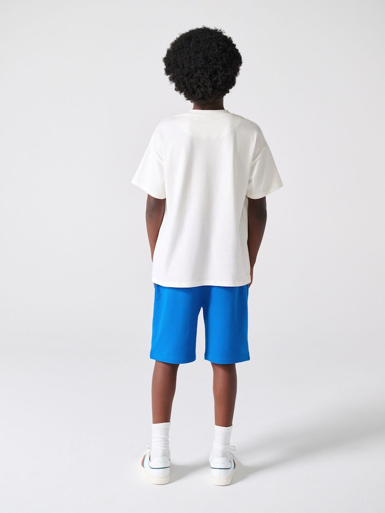 Paul Smith Junior White/Blue T-Shirt and Blue Shorts Set - صورة 2 من 14 Paul Smith Junior White/Blue T-Shirt and Blue Shorts Set - صورة 2 من 14