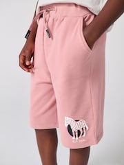 Paul Smith Junior Grey/Pink Graphic T-Shirt and Shorts Set - Image 5 of 10