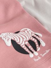 Paul Smith Junior Grey/Pink Graphic T-Shirt and Shorts Set - Image 8 of 10