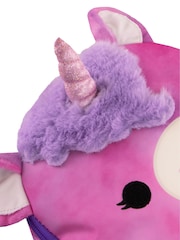 Character Purple Squishmallows Lola The Unicorn Backpack With 3D Horns and Ears - Image 5 of 12